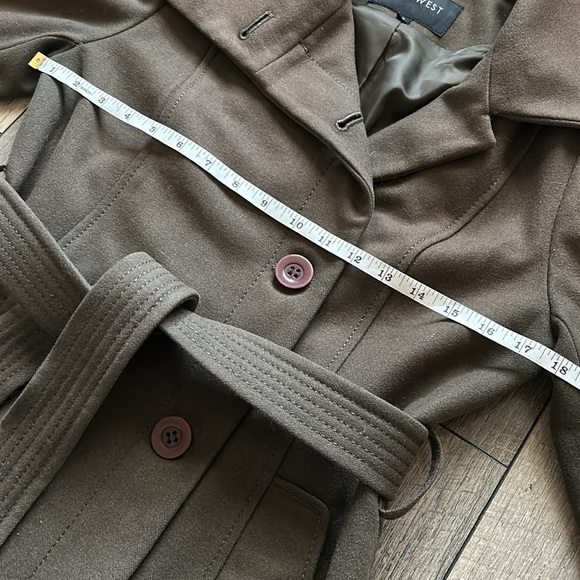 Nine West Olive Wool Pea Coat - Picture 14 of 16